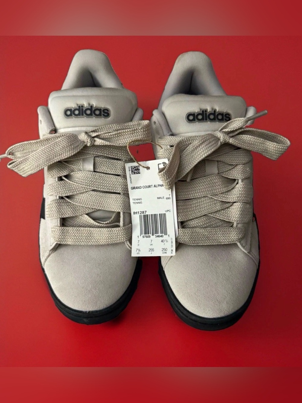Adidas Grand Court Alpha Men’s Sneakers | Grey One / Core Black | Suede | NWT